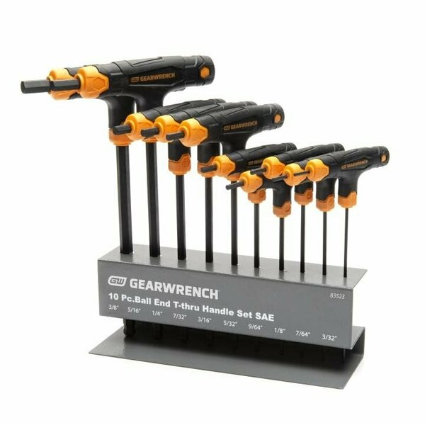 Gearwrench 10 Piece SAE Ball End T-Handle Hex Key Set 83523